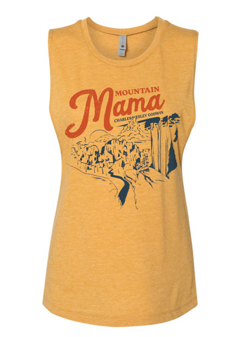 *NEW* Mountain Mama" LADIES Mustard Tank